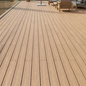 WPC Terrassendielen Komplettset XTRA Massiv Eiche Sand 19×140 mm