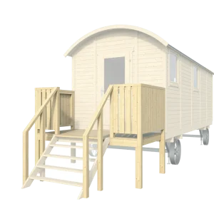 Zirkuswagen Veranda für Vordereingang – ohne Treppe