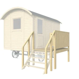 Zirkuswagen Veranda für Seiteneingang ohne Treppe