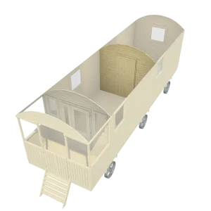 Zirkuswagen Zwischenwand mit Tür