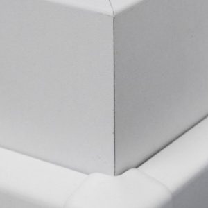 Außenecke für Sockelleiste weiß foliert