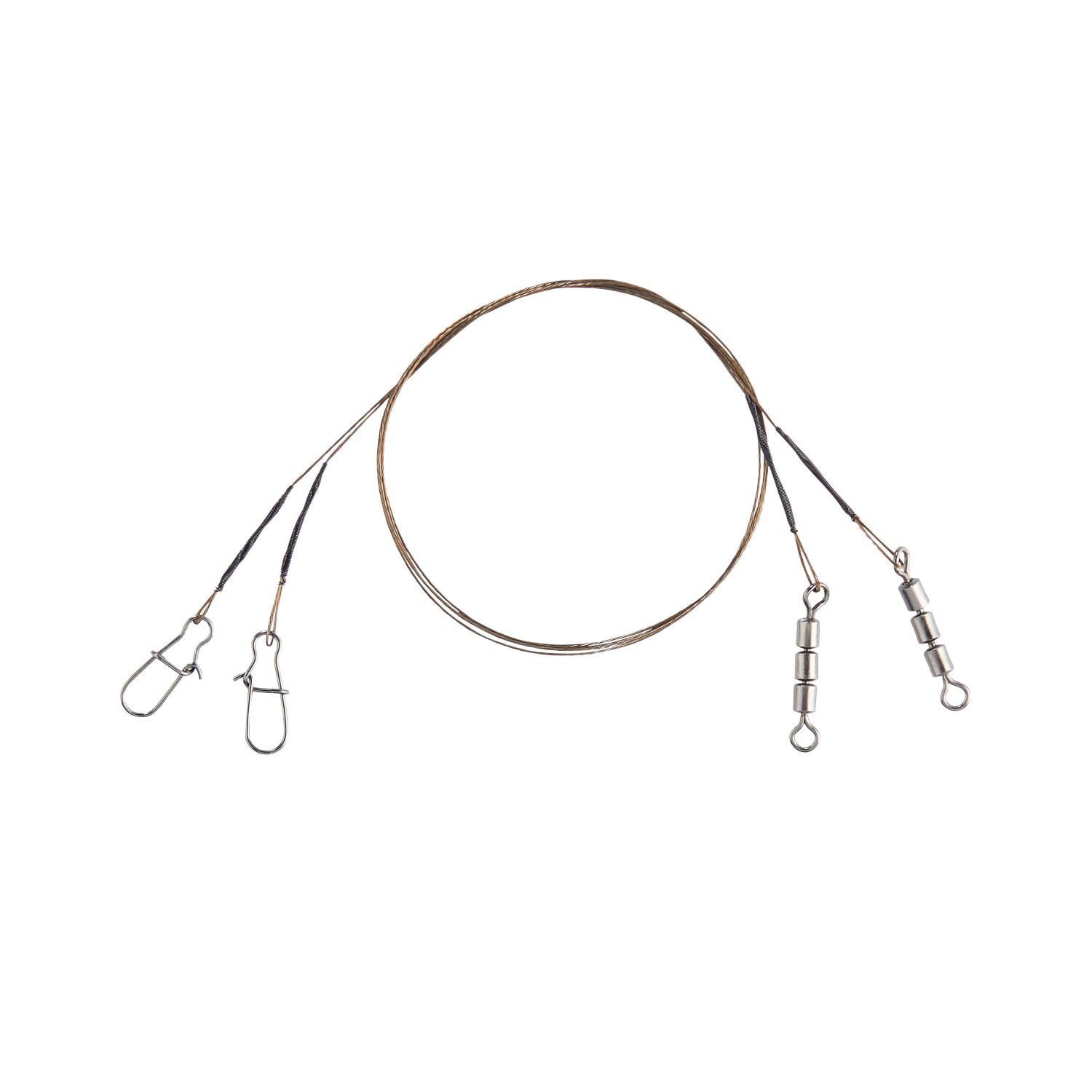 Balzer 1×7 Niroflex Stahlvorfach 3-Fach-Wirbel 25cm 15kg 2 Stück
