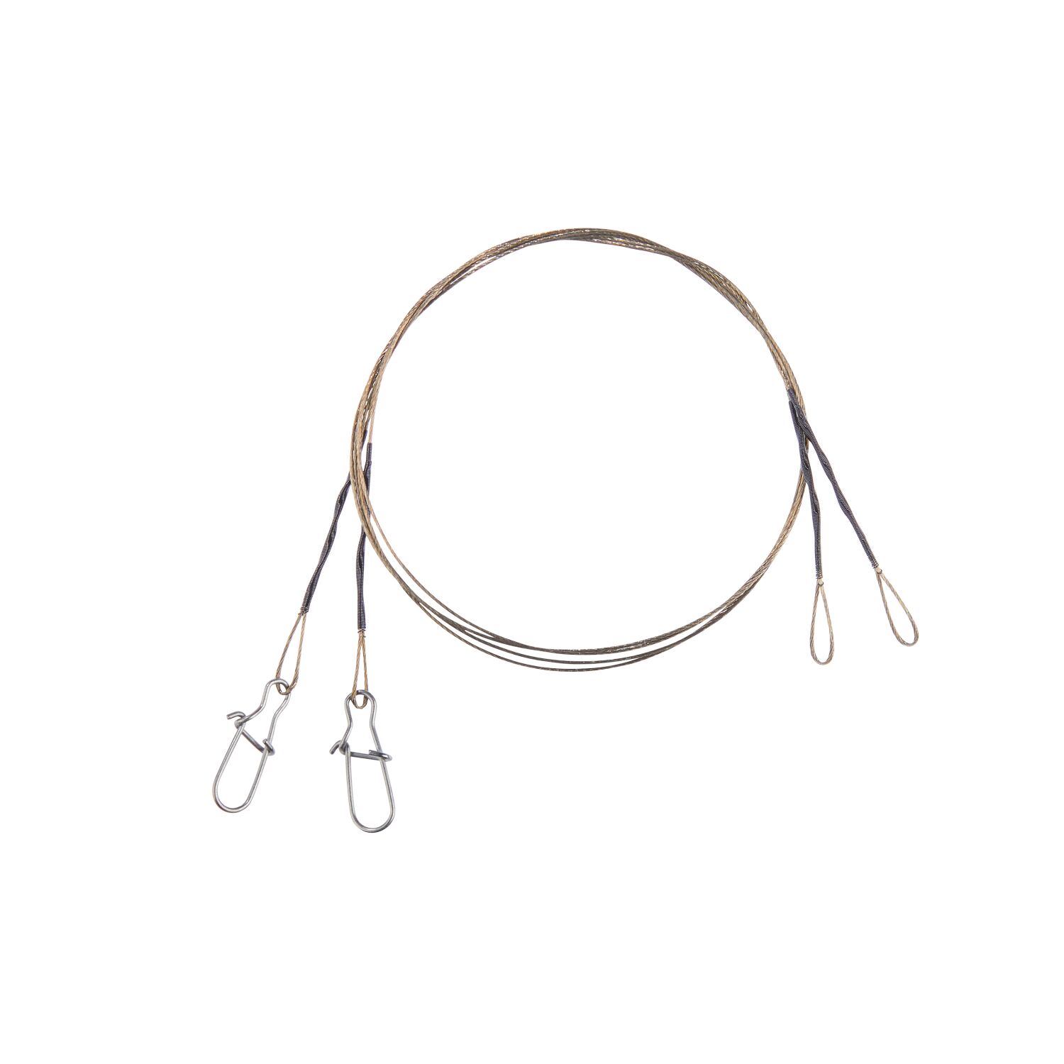 Balzer 7×7 Niroflex Stahlvorfach Karabiner/Schlaufe 40cm 9kg 2 Stück
