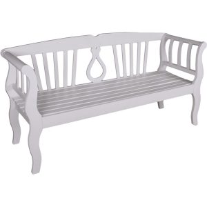 Bank Arcadia, 3-Sitzer aus Eukalyptusholz white washed