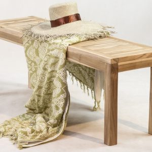 Bank Biaro, 3-Sitzer, Teak, unbehandelt