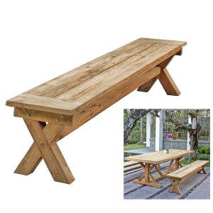 Bank Kisar, Teak recycelt, unbehandelt