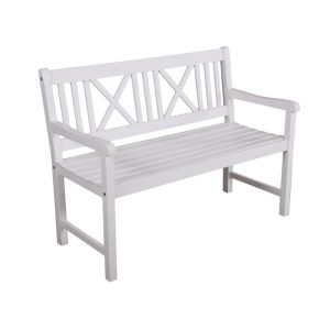 Bank Malmö, 2-Sitzer aus Eukalyptusholz white washed