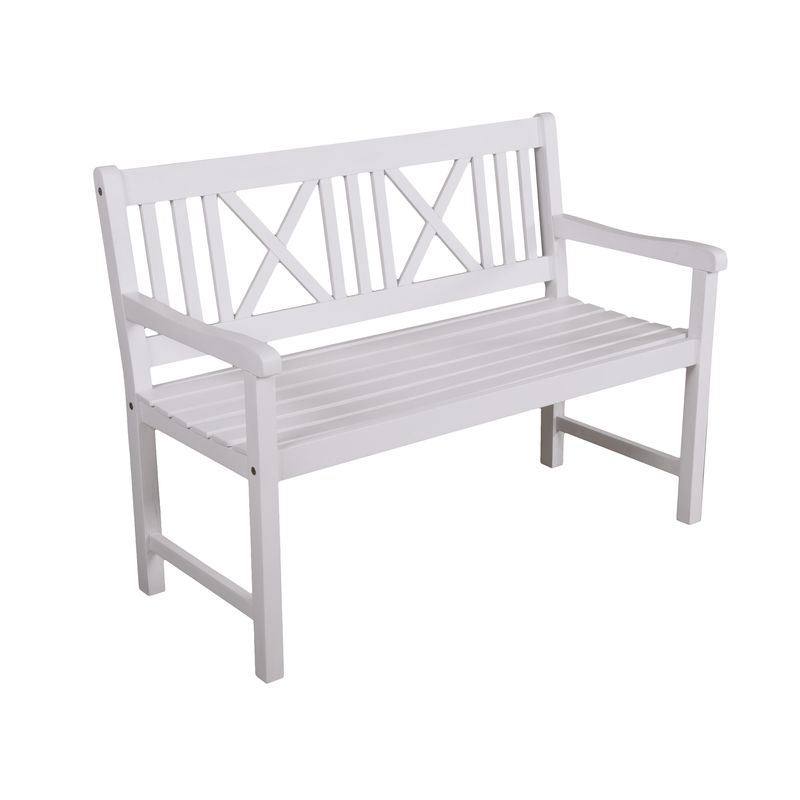 Bank Malmö, 2-Sitzer aus Eukalyptusholz white washed
