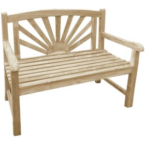 Bank Marsia, 2-Sitzer, Teak, unbehandelt