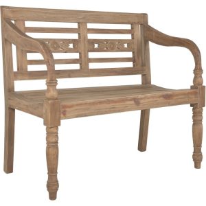 Bank Moyo, 2-Sitzer, Mahagoni, natur-antik lackiert