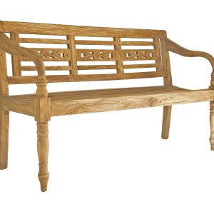Bank Moyo, 3-Sitzer, Mahagoni, natur-antik lackiert