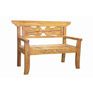 Bank Padar, 2-Sitzer, Teak, natur lackiert