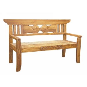 Bank Padar, 3-Sitzer, Teak, natur lackiert