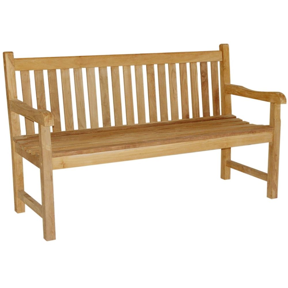 Bank Solo, 3-Sitzer, Teak B-grade, unbehandelt