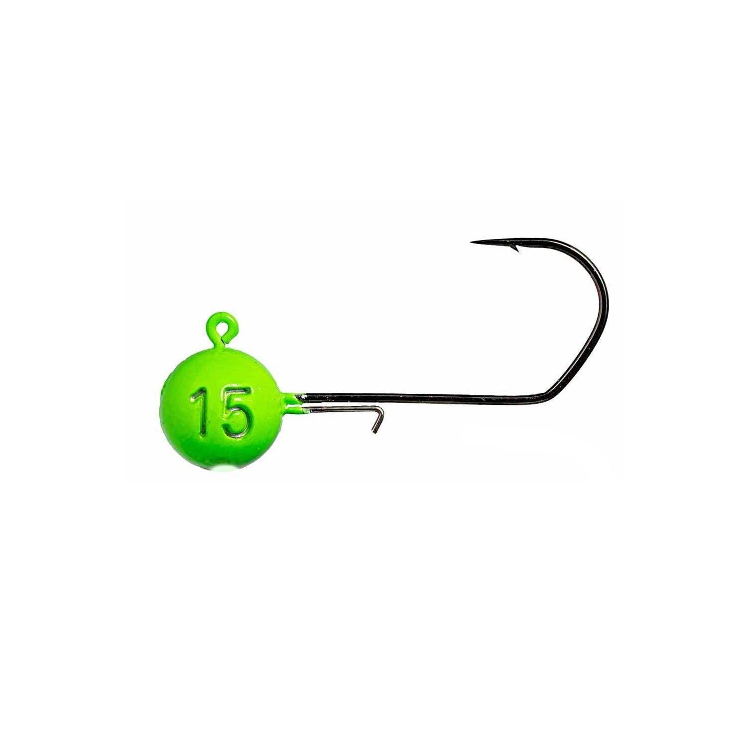 Big Mama Monkey Hooks UV Grün + Glow White Gr.2/0 24g 3 Stück
