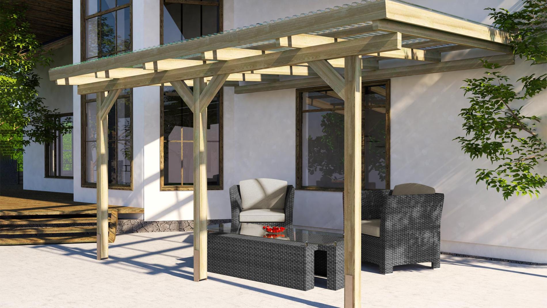 Einzelcarport / Terrrassenüberdachung Denali 671