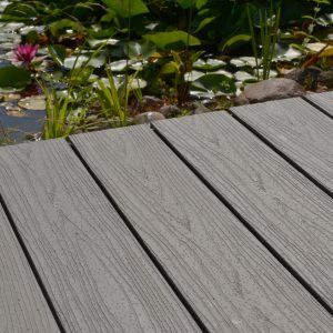 BPC Terrassendielen Massiv Komplettset Profi Xpanded Grau 20×210 mm
