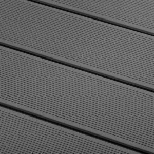 WPC Terrassendielen Komplettset MASSIV Expert Dunkelgrau Ebony 20×140 mm