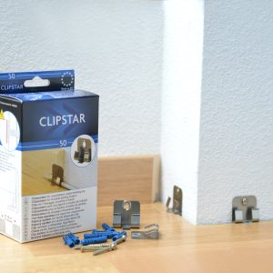 50x Clipstar-Befestigung für Sockelleisten