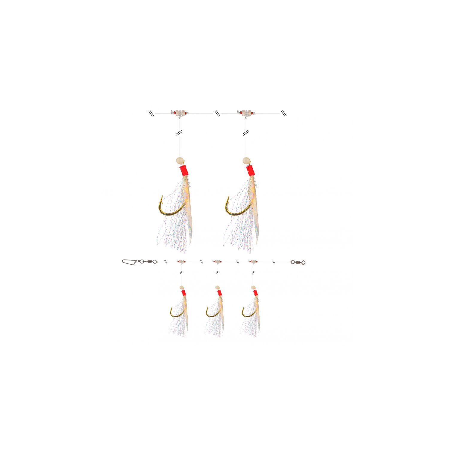 Daiwa GrandWave Dorsch- & Köhlervorfach 150 cm mit Fischhaut weiss