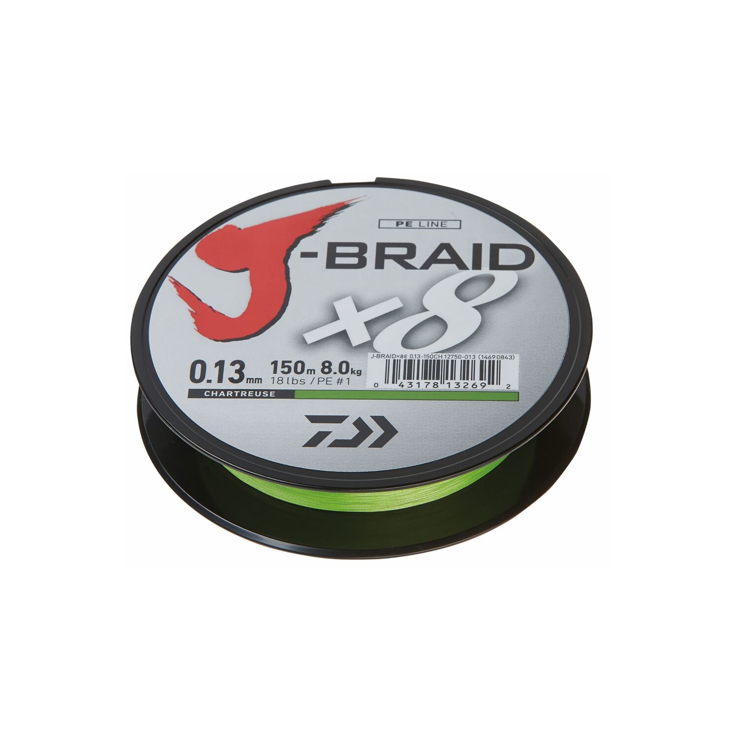 Daiwa J-Braid X8 Chartreuse 300m 0,20 mm 13,0 kg