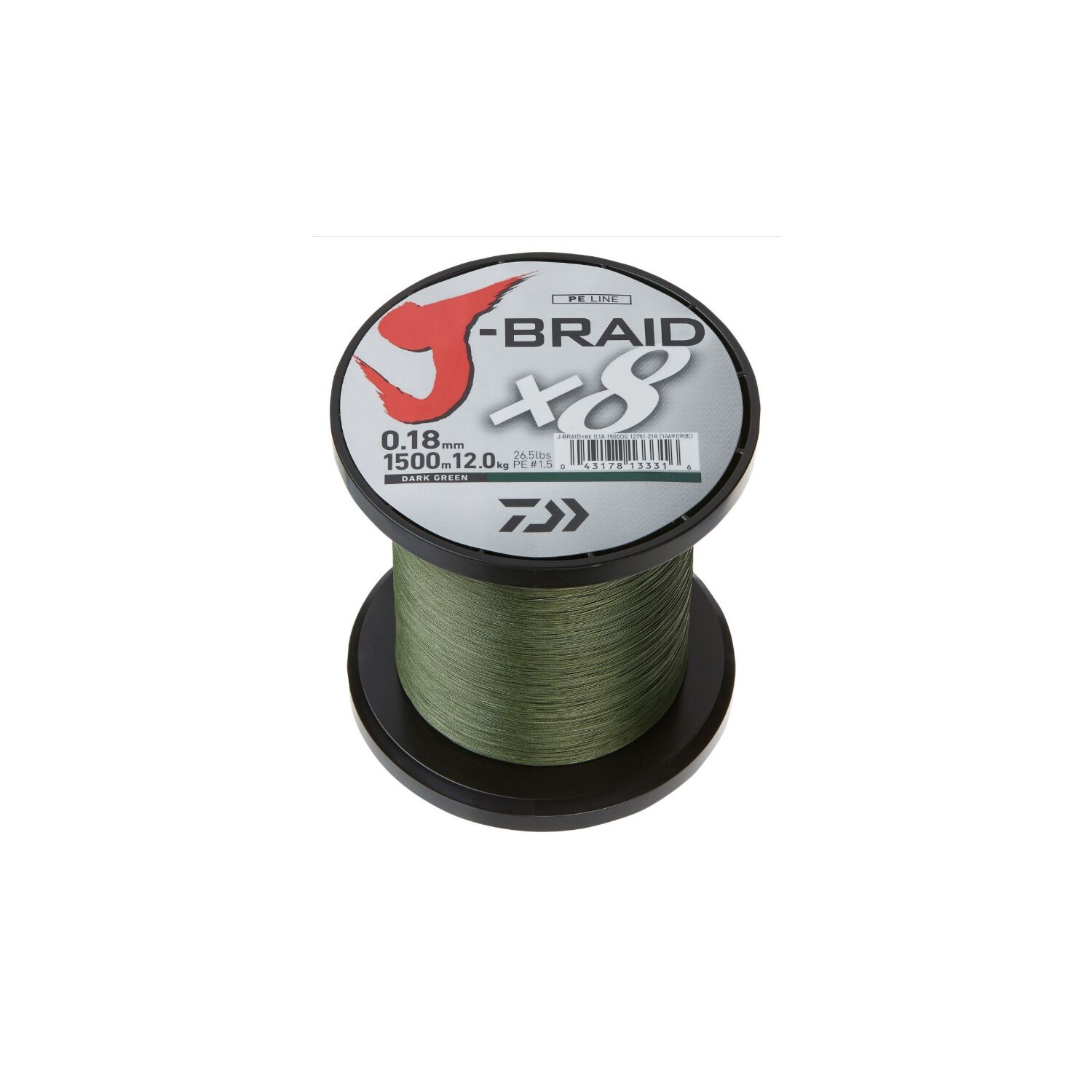 Daiwa J-Braid X8 Dark Green – 0,06 mm 4,0 kg