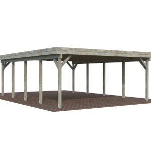 Doppelcarport mit Flachdach Karl 4 / 40,6 m²