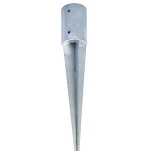 Einschlagbodenhülse für Rundpfosten 81×600 mm