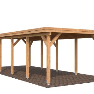 Einzelcarport mit Flachdach Karl 2 / 23,1 m²