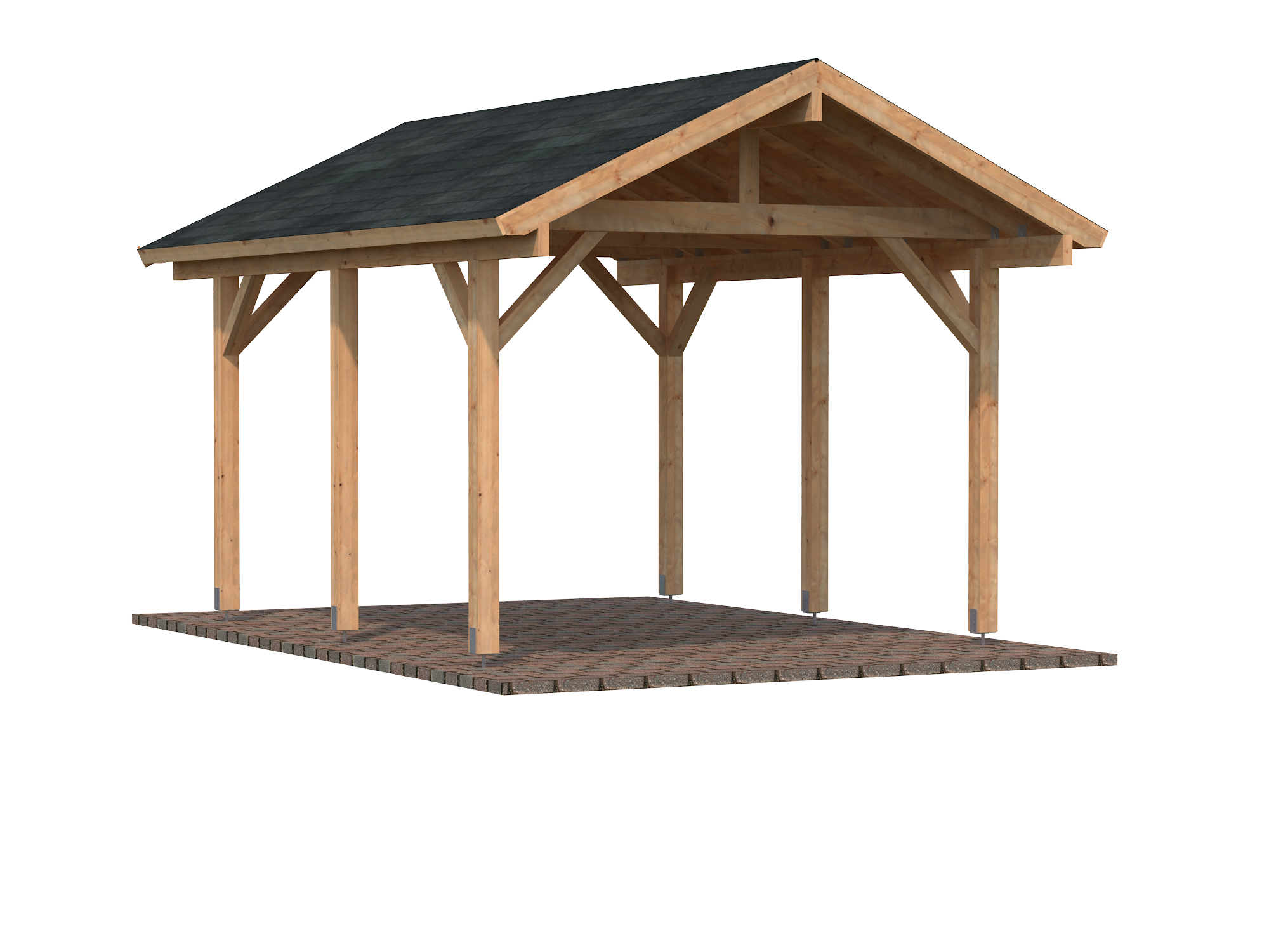 Einzelcarport mit Satteldach Robert 1 / 11,7 m²
