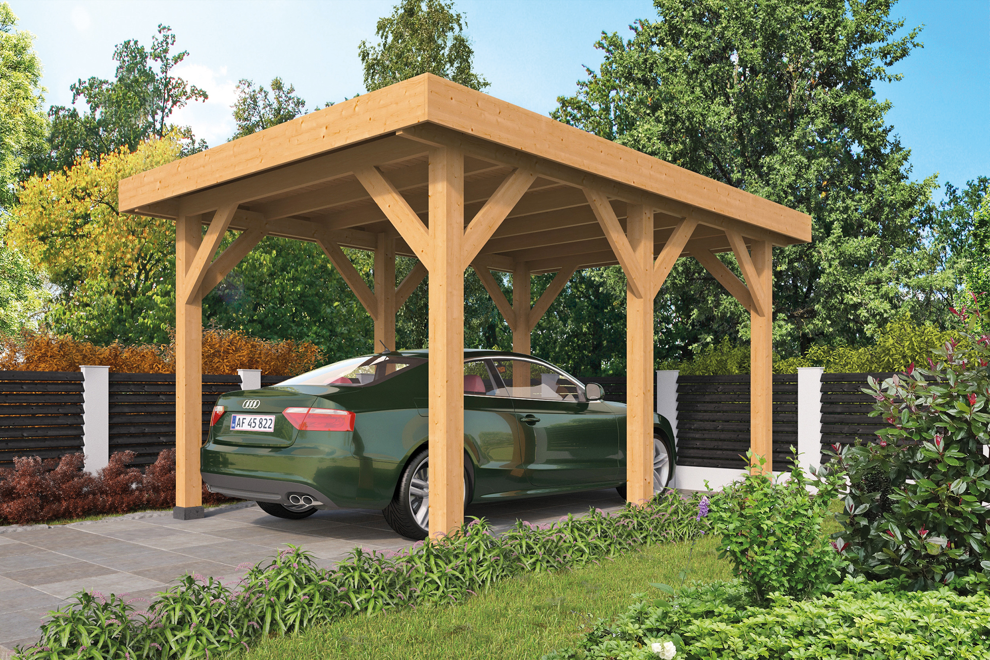 Einzelcarport Sloten aus Douglasie
