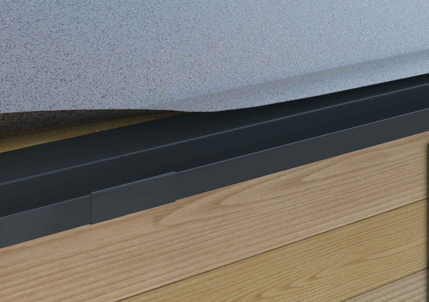 2,00 m Erweiterungsset für Aluminium-Dachrinne