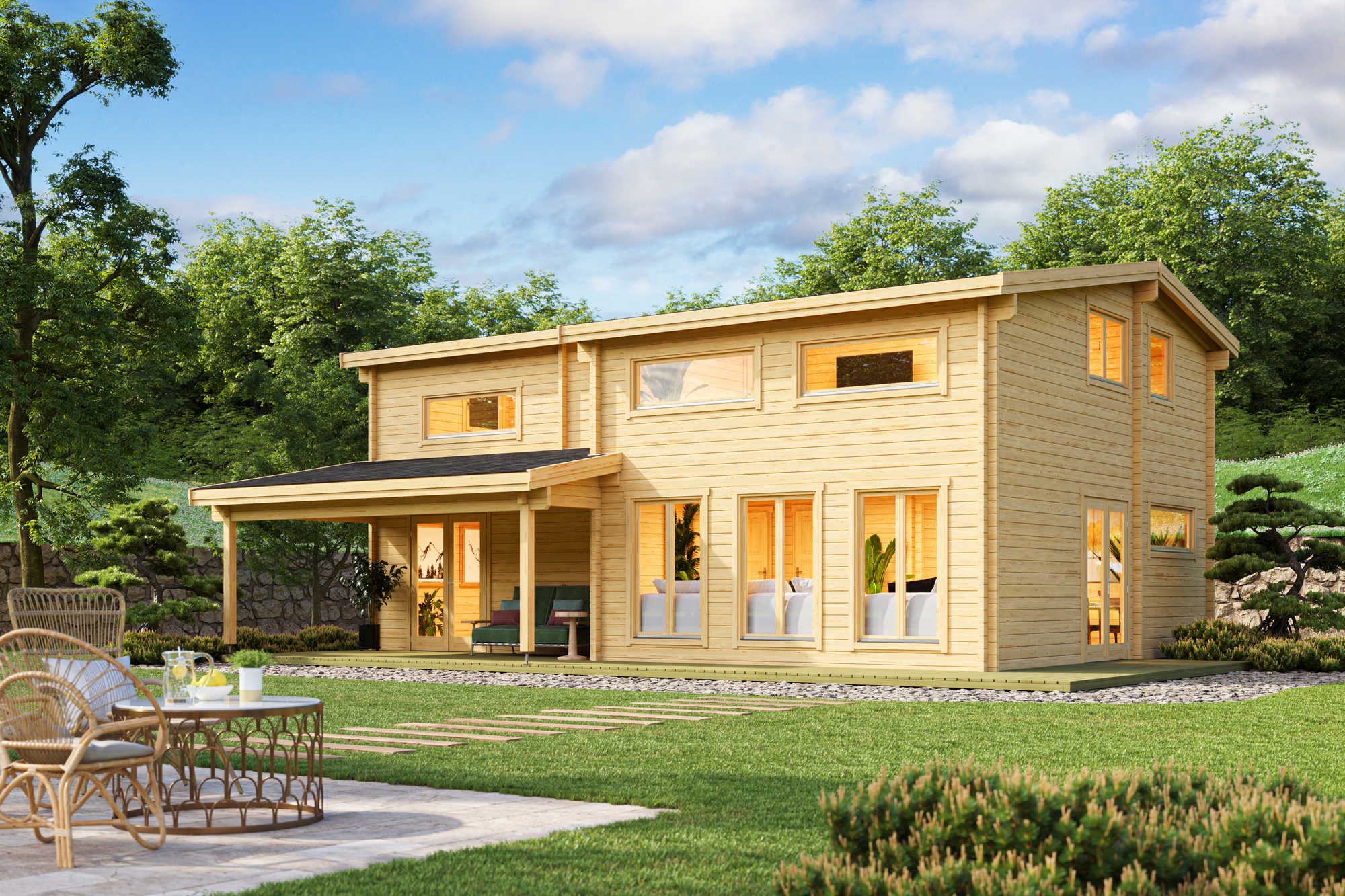 Ferienhaus Mekong XL ISO mit 2 Stockwerken