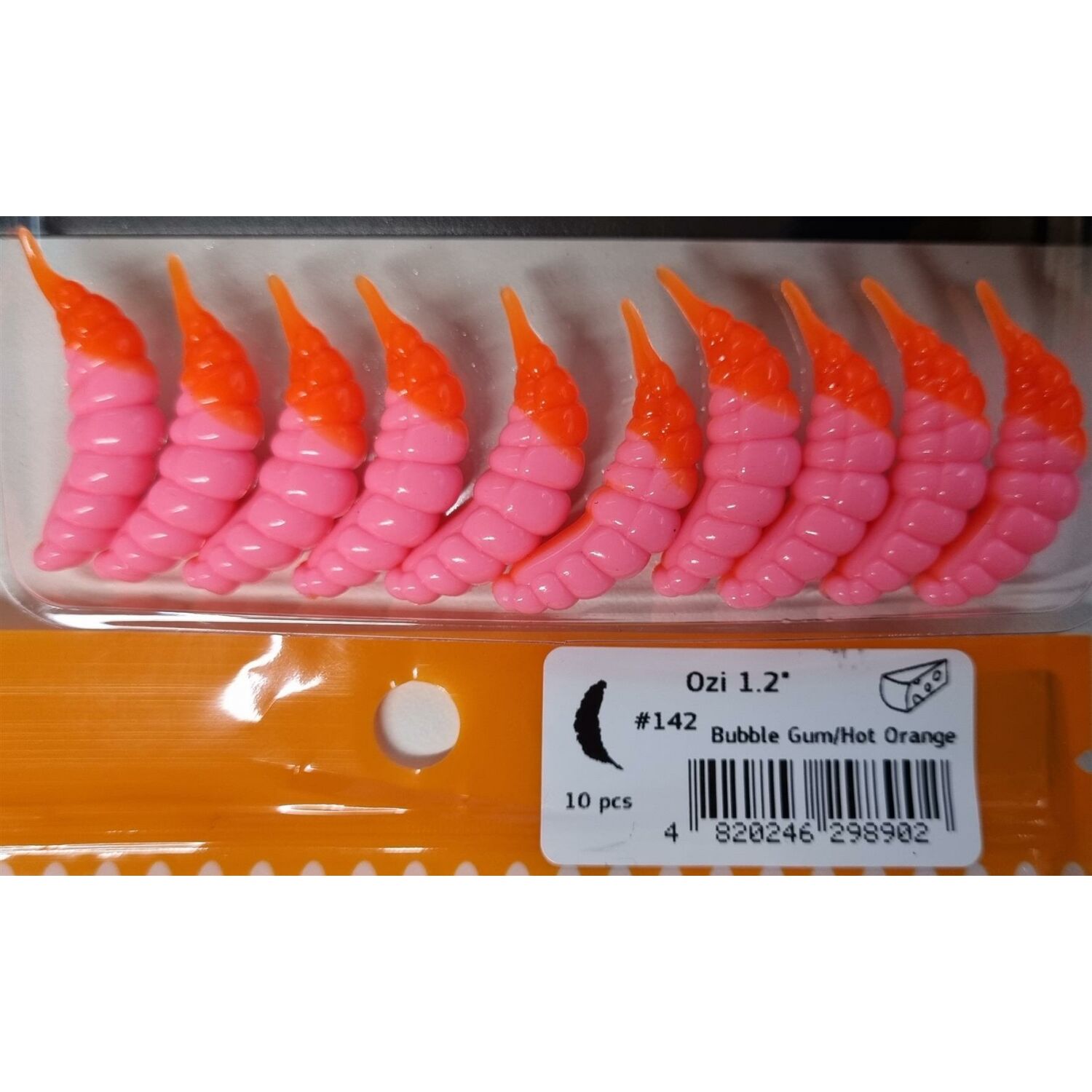 Fish Up Ozi 1.2 Bienenmadenimitat Käse 142 Bubble Gum Hot Orange