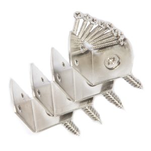 4er Flechtzaunhalter Edelstahl 4er Flechtzaunhalter Edelstahl