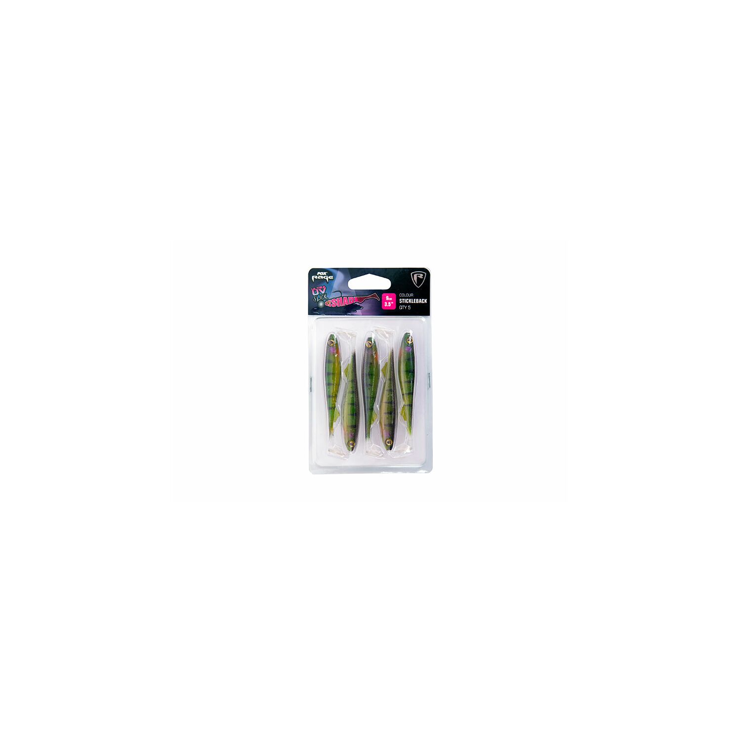 Fox Rage Ultra UV Slick Shad Softbaits 9 cm 5 Stück Stickleback