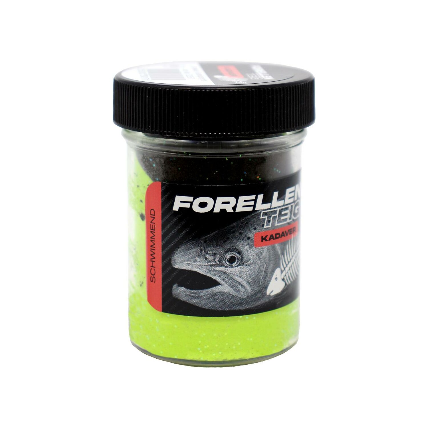 FTM Forellenteig Kadaver schwimmend 50 g Schwarz / Grashüpfergrün