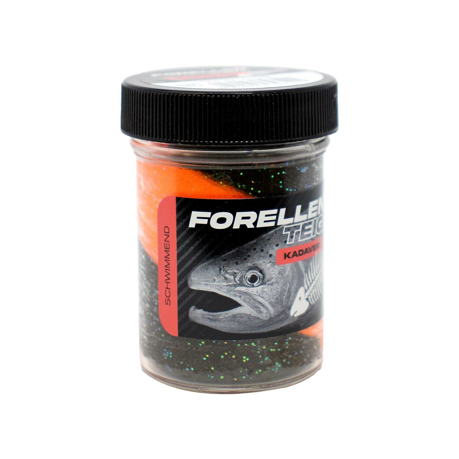 FTM Forellenteig Kadaver schwimmend 50 g Schwarz / Orange