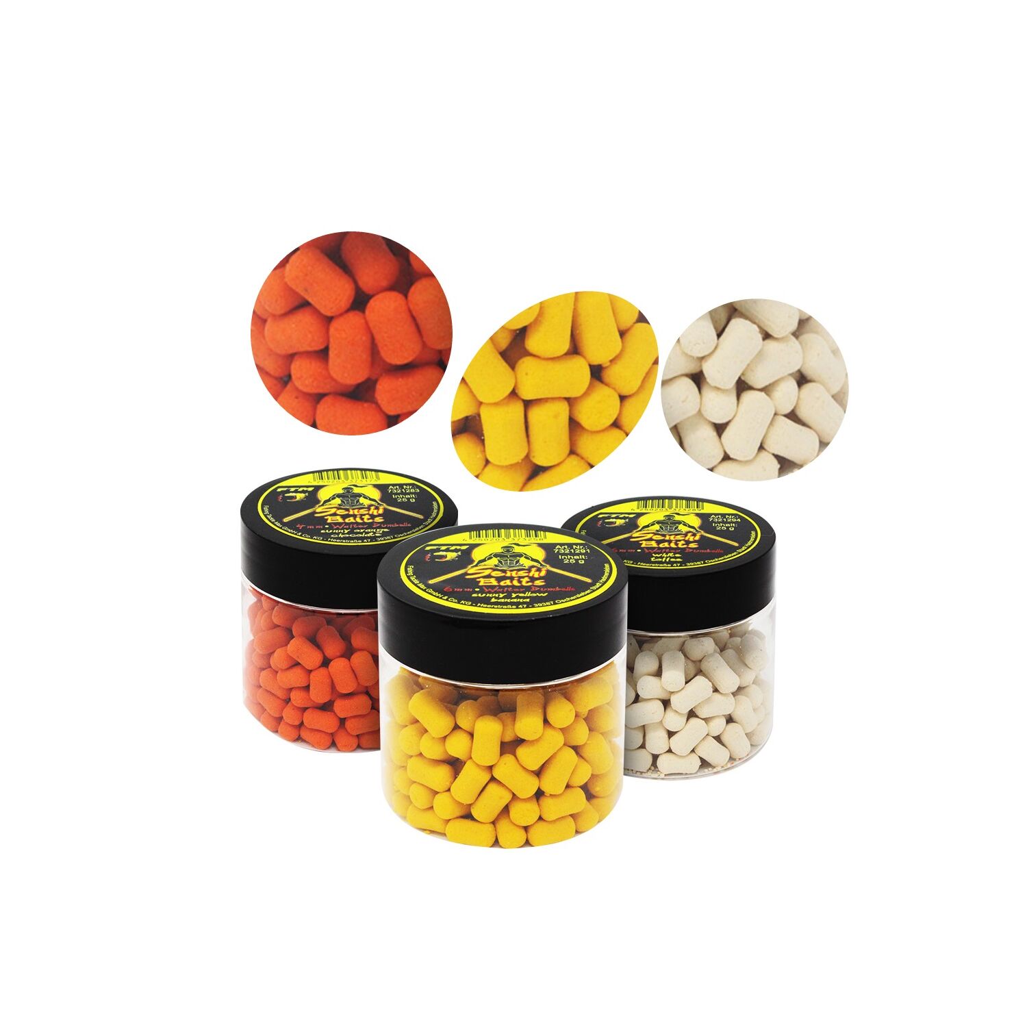 FTM Senshi Baits Wafter Dumbells 6mm 25g white toffee