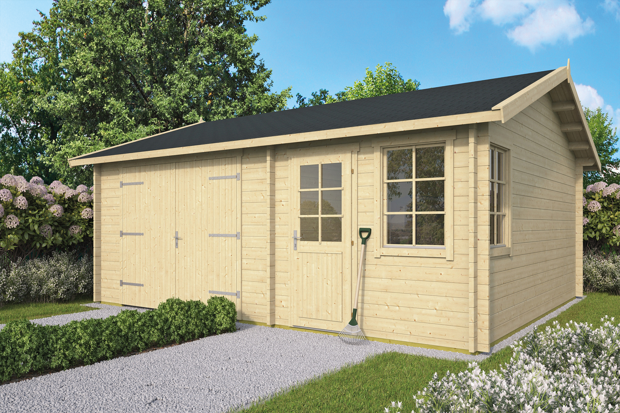 2-Raum-Holzgarage Moa ISO