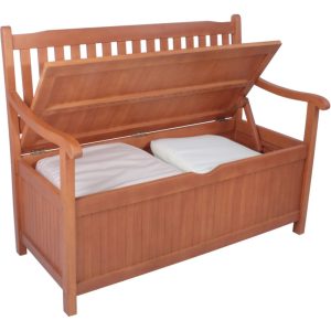 Gartenbank Houston mit Staufach aus Holz