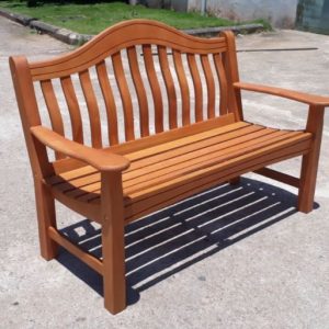 Gartenbank Kingston, 2-Sitzer aus geöltem Eukalyptusholz in Teak-Optik