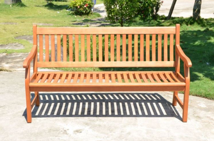 Gartenbank New Jersey, 3-Sitzer aus Eukalyptusholz geölt
