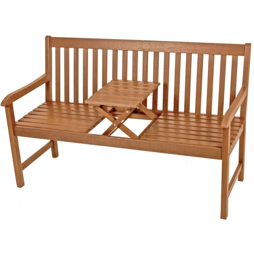 Gartenbank Padang mit hochklappbarem Tisch aus Holz