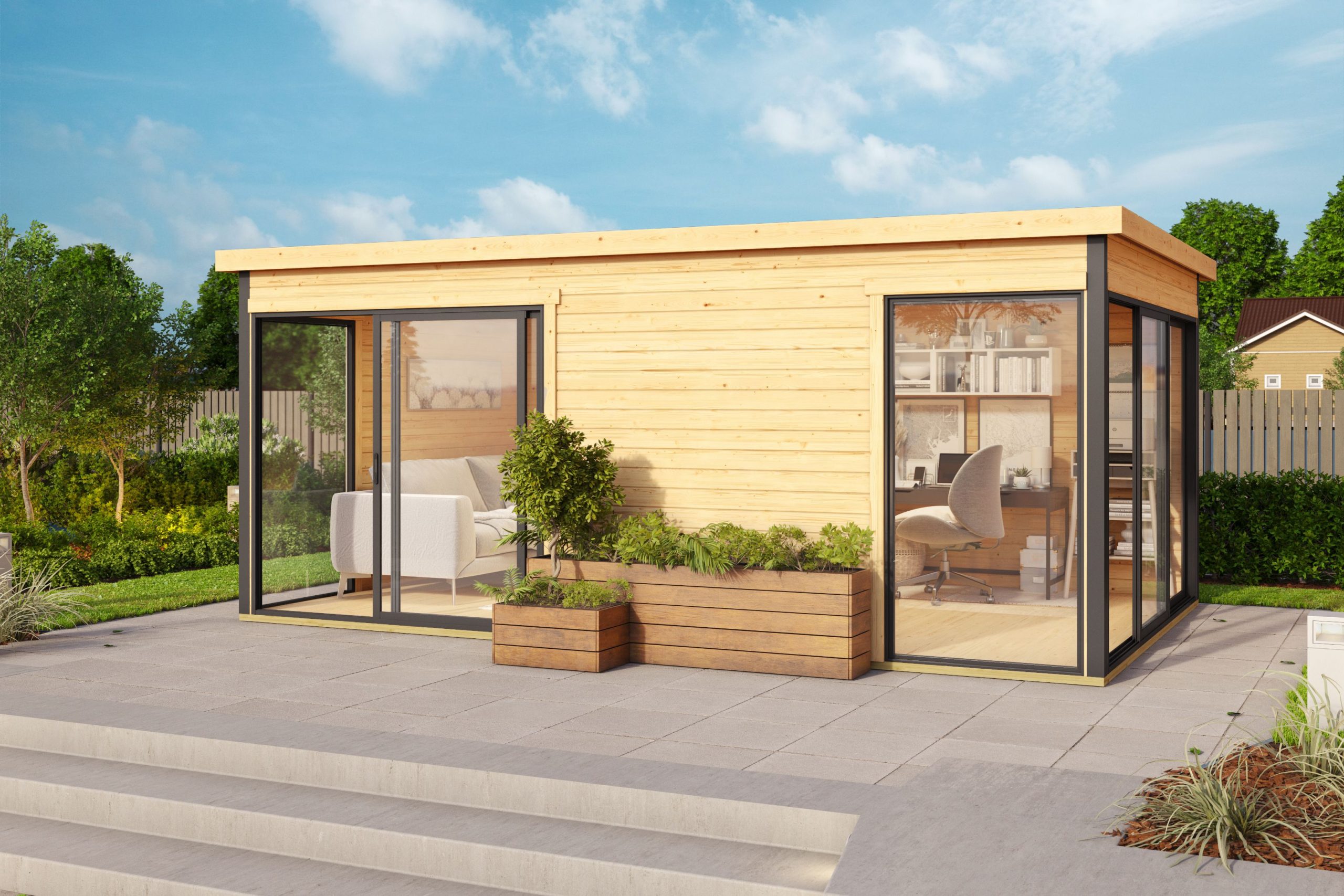 Home-Office Gartenhaus Domeo 3