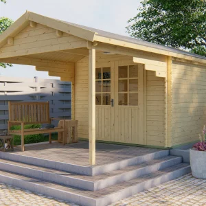 Gartenhaus Georg mit überdachter Terrasse