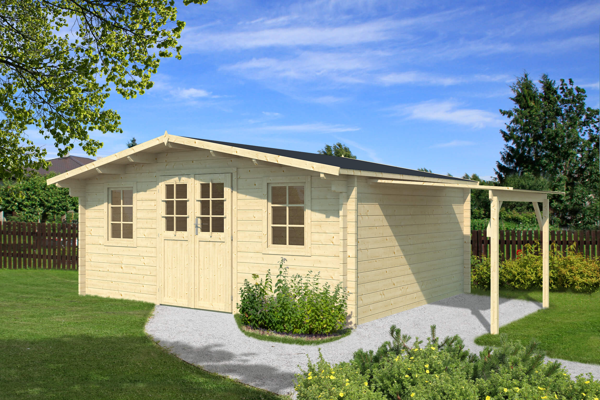 Gartenhaus Erfurt 3.2 mit Schleppdach