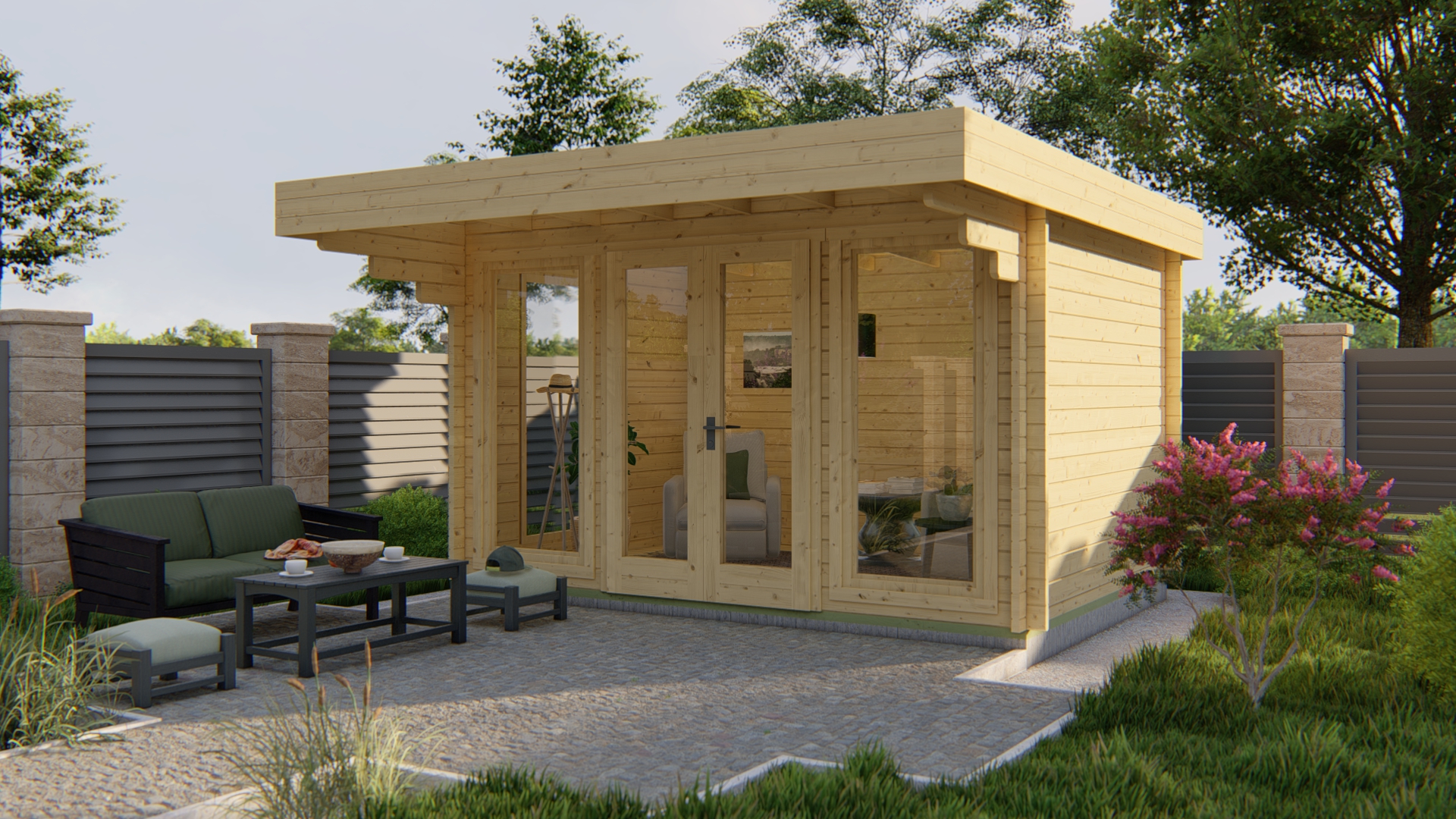 Gartenhaus James ISO mit Pultdach