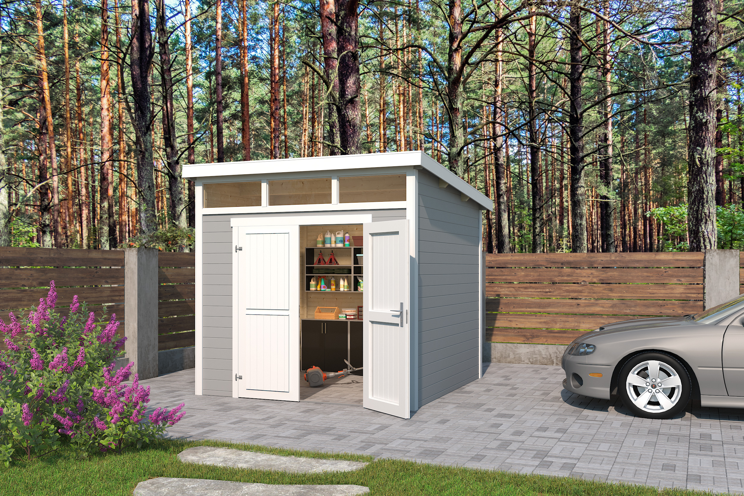 Gerätehaus Kibo 3 mit Pultdach