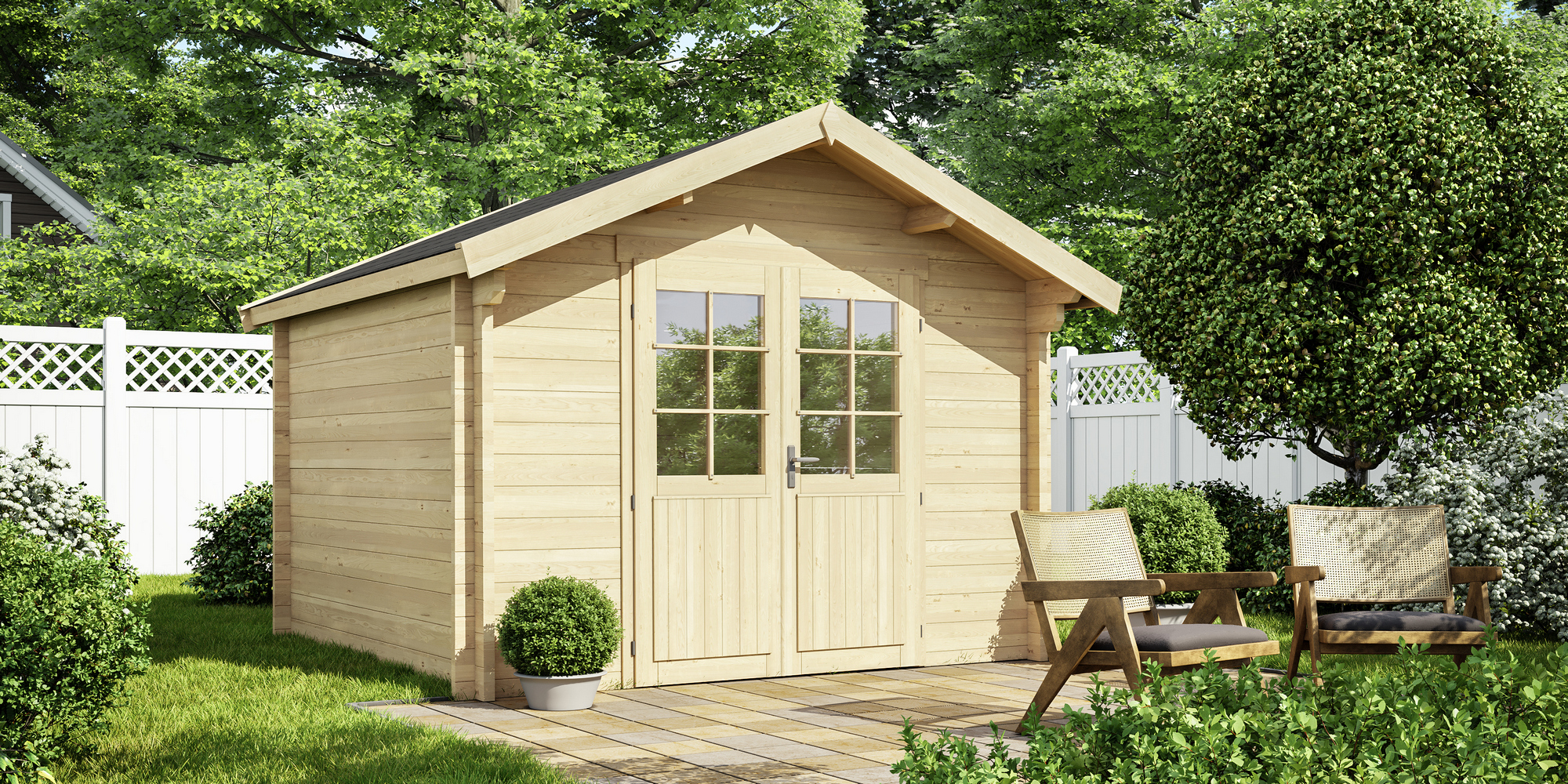 Gartenhaus Leipzig C ISO + Schindeln
